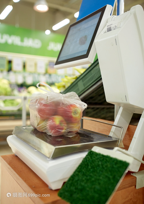 购物,销售,消费主义食品苹果塑料袋规模杂货店